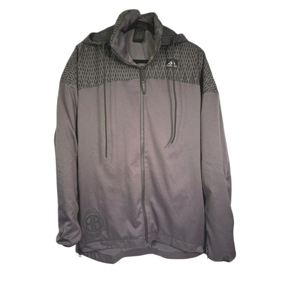 ADIDAS Basketball League Windmill‎ Reflective Concealed Hood Jacket Size Small